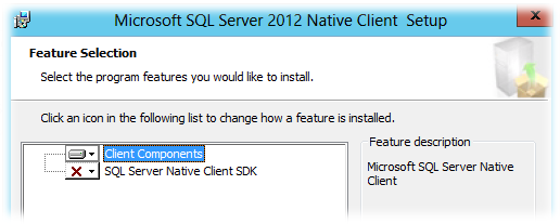 Установка Microsoft Sql Server Native Client