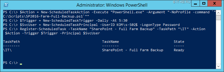 New Scheduled Task with gMSA in PowerShell