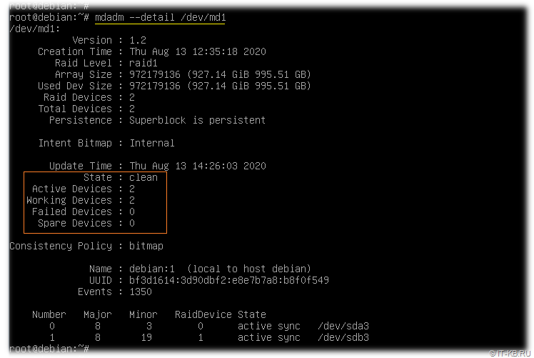 Debian 10 raid md0 превратился в md127 как лечить