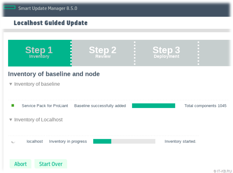 HPE Smart Update Manager invenory firmware
