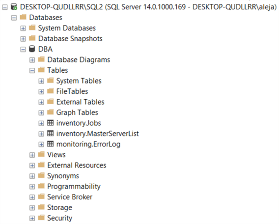 New inventory.Jobs table in SQL Server monitoring database