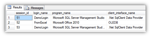 SQL Server get program_name from connections
