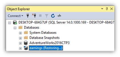 SQL Server Database Stuck in Restoring State