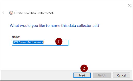 Windows Performance Monitor - Add Data Collector Set Name
