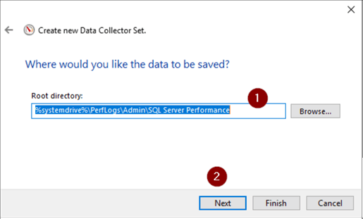 Windows Performance Monitor - Add Data Collector Set Root Dir