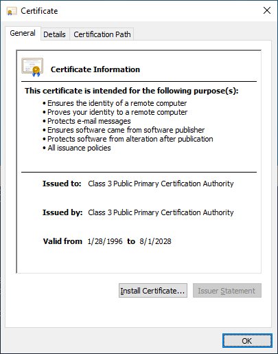 Certificate without an embedded private key (Сертификат без встроенного закрытого ключа)
