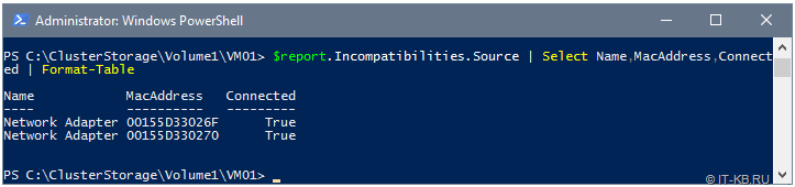 Hyper-V PowerShell Compare-VM Incompatibilities details