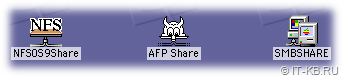 NFS AFP SMB Shares Icons in Mac OS