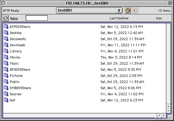 Mount SFTP folder in Mac OS