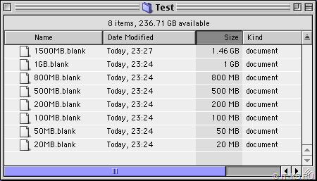 Generate test files in Mac OS with dd