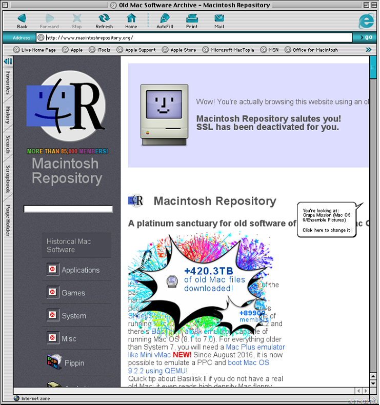 Old Mac Software Archive - Macintosh Repository