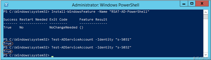 Check gMSA with Test-ADServiceAccount in PowerShell