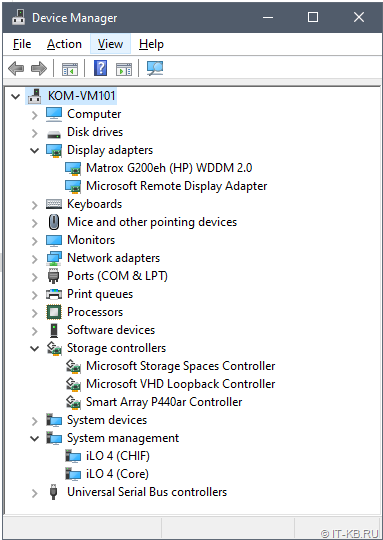 Unknown devices in Windows Device Manager on Windows Server 2022 on an HPE ProLiant DL380 Gen9 server