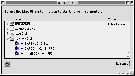 Select Startup disk (OS9)
