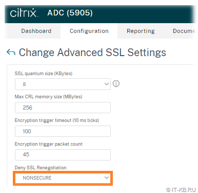 On the Citrix NetScaler Gateway server side, you will need to set the "Deny SSL Renegotiation" parameter to "NONSECURE" mode