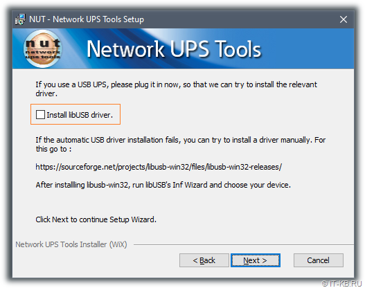 Network UPS Tools (NUT) and libUSB