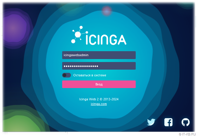 Icinga Web - Login Screen