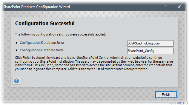 SharePoint 2019 Products Configuration Wizard